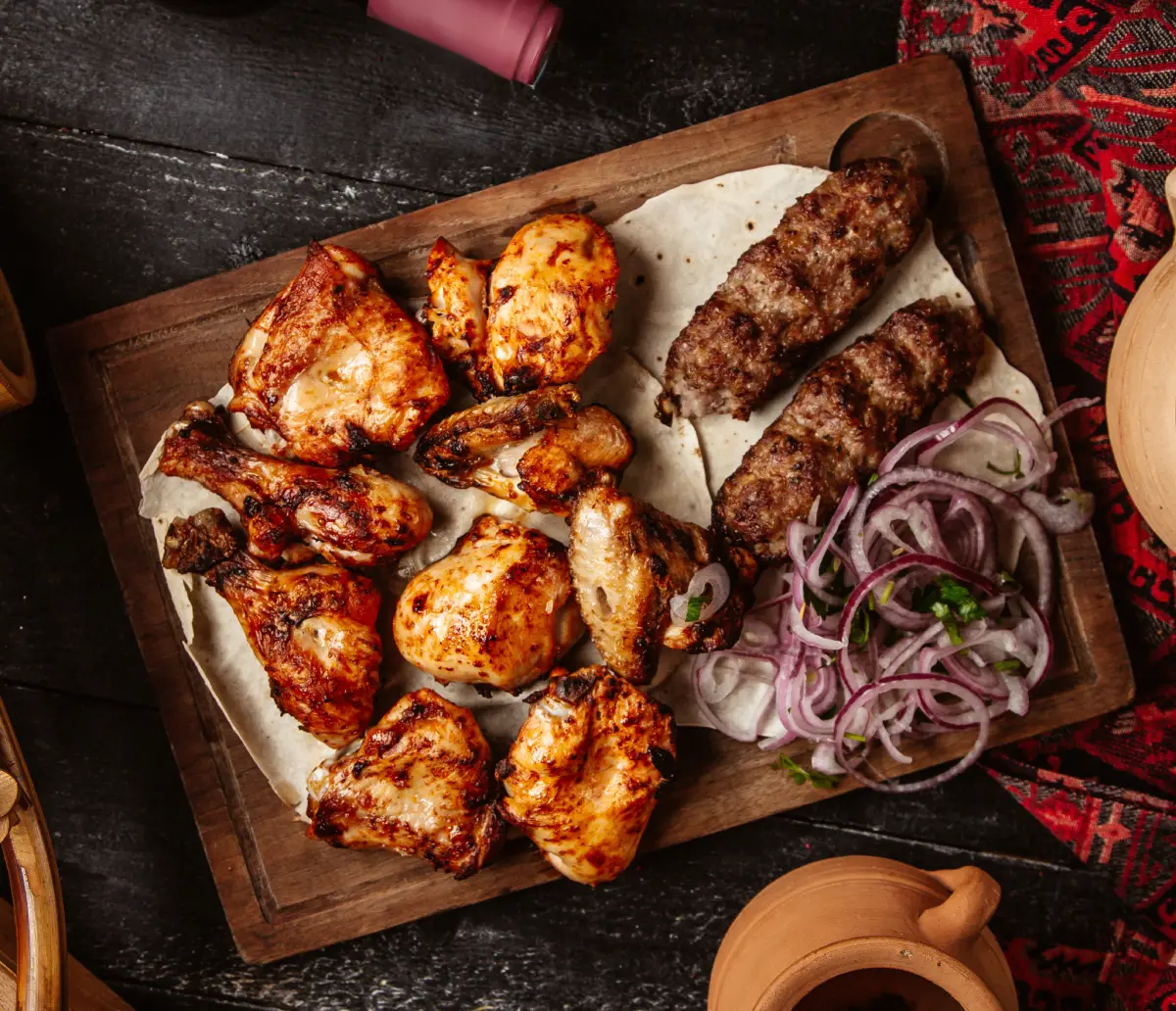 Sizzling Kebabs Served at Simply Four in One Derful in Bathgate